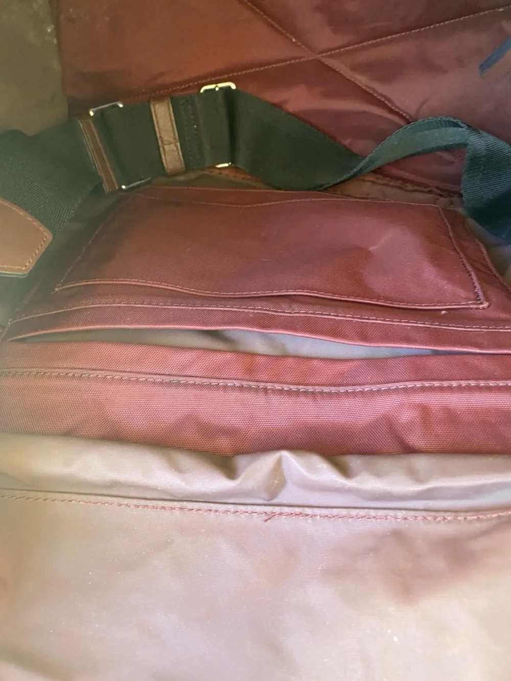 Marc Jacobs Men's Burgundy Laptop Tote with Black Straps